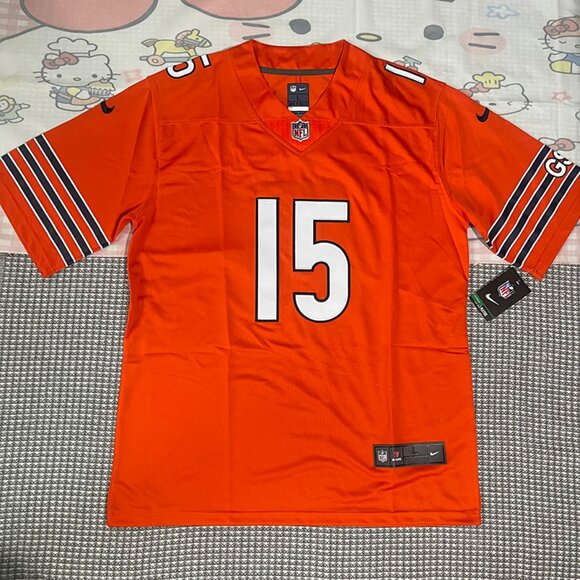 Nike Rome Odunze #15 Orange Chicago Bears Jersey - Picture 1 of 7